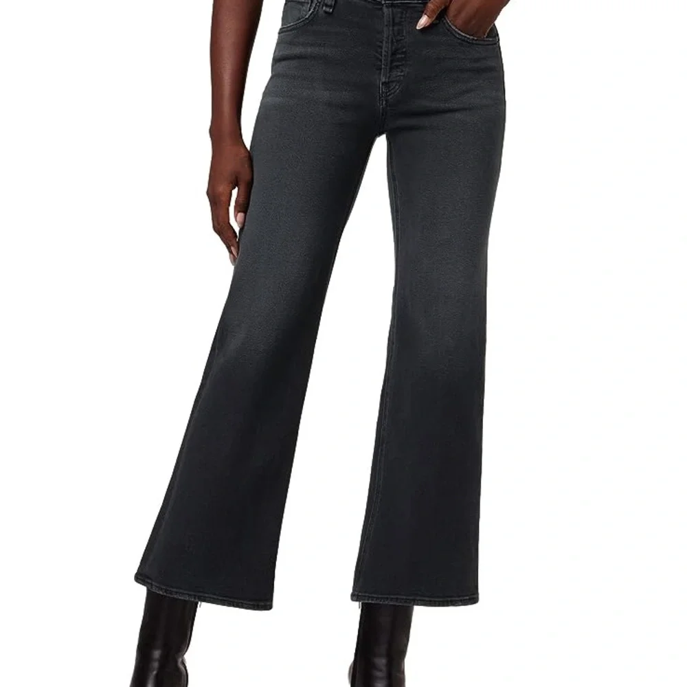 NWT $195 Hudson Rosie Wide Leg Ankle  Jean - Ash Black - Picture 3 of 11